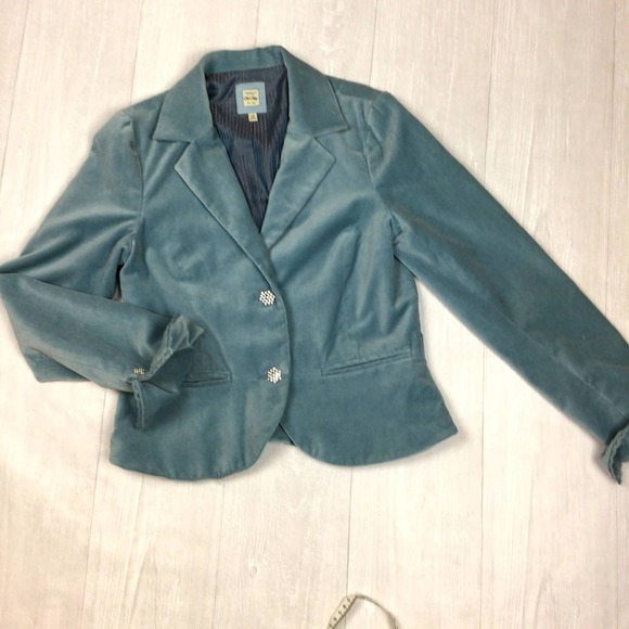 Velvet Blazer Rhinestone Buttons - Picture 1 of 10